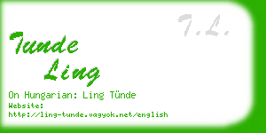 tunde ling business card